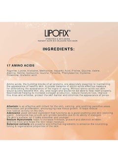 LIPOFIX Anti Aging Lifting Hydrating Facial Bio Cellulose Face Mask Sheet For Fine Line Reducing And Skin Radiance. Made In Korea (6 Masks)  - Image 5