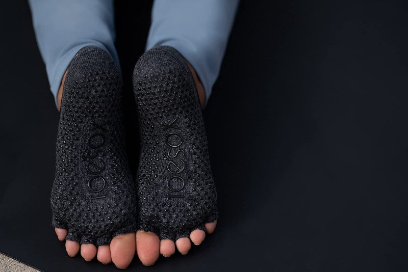 Toesox جوارب توسوكس غير قابلة للانزلاق بكعب نصف أصابع - جوارب بيلاتس للنساء مع قبضة لليوغا، البار، والرقص - Image 2