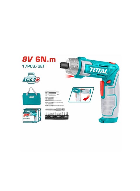 8V Battery Screwdriver - TSDLI0802 - Total
