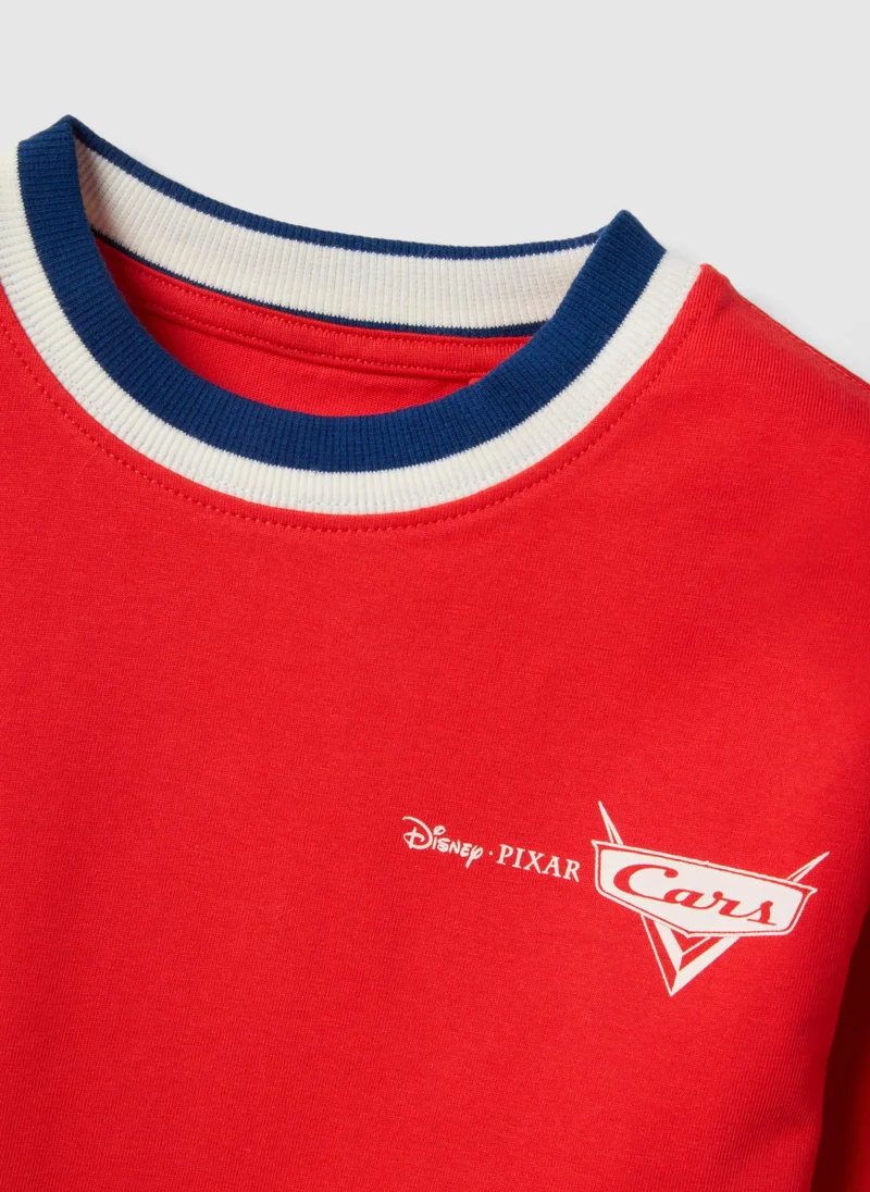Ovs  OVS Red Kids Pure Cotton T-Shirt With Cars Print, Oversized Fit for Kids | Best Price UAE