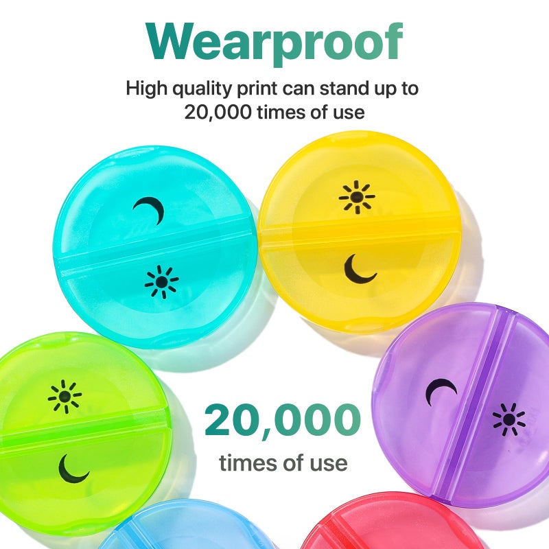 Sukuos Large Weekly Pill Organizer 2 Times a Day, Daily Pill Box 7 Day Easy to Open with Double Protection, AM PM Pill Case for Medicine/Vitamin/Fish Oil/Supplements (Glitter Pink) - Image 5