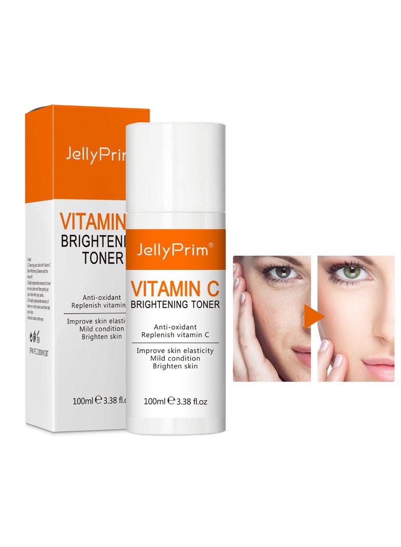 JoyPretty Vitamin C Brightening Toner, Moisturizing Toning Solution, Anti-Oxidant Refreshing Soothing Essence, Improve Skin Elasticity, Mild Condition, Whiten Skin 100ml  - Image 1