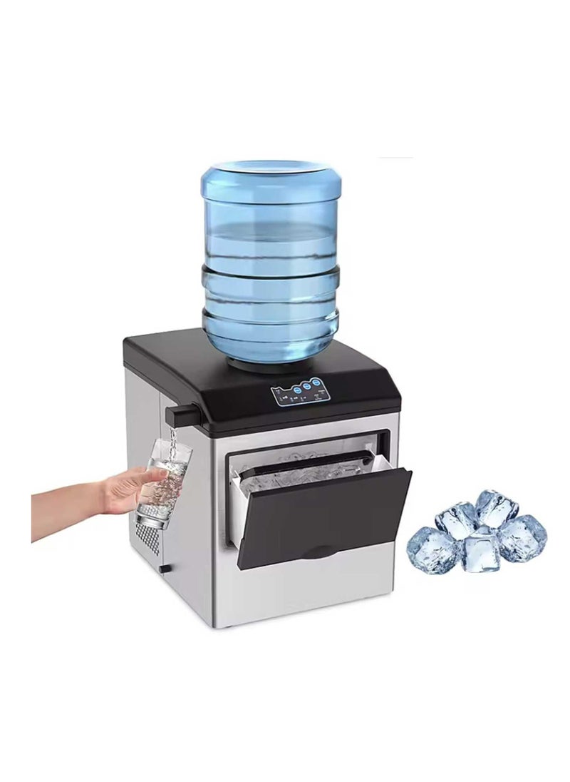 Generic 25kg Ice Cube Maker Machine Ice Making Machine for Home Office Commercial Use, Automatic Ice Cube Machine, Countertop Ice Cube Maker with Fast Ice Production of Ice  - Image 1