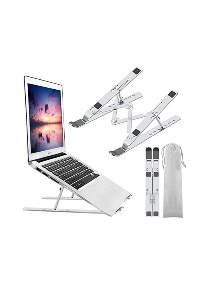Abodos Adjustable Laptop & Tablet Stand – Foldable, Portable, Scratch-Resistant, Anti-Skid Holder for Desk & Travel - Image 1