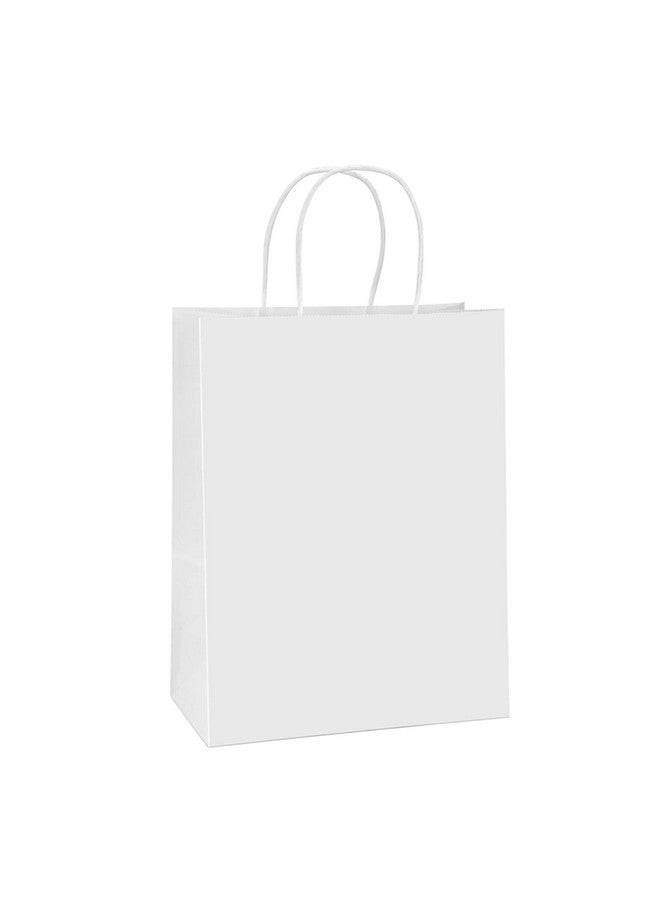 BagDream Paper Shopping Bags 10x5x13 100Pcs White Kraft Gift Bags with Handles Bulk, for Shopping, Merchandise, Retail, Party Favor, Gifts, Take-out, Recyclable Paper Sacks - Image 1