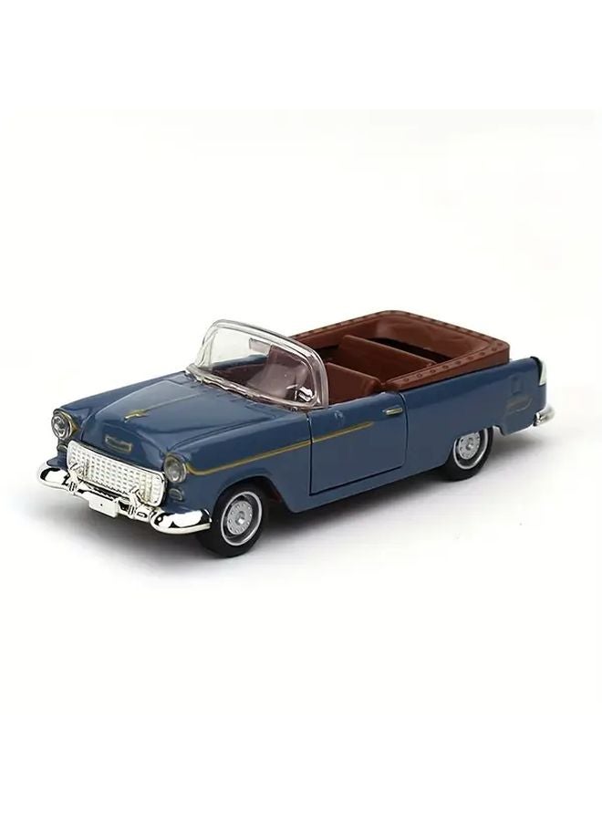 Blue Vintage Alloy Car Model Metal Dashboard Ornament Collection Gift - Image 1