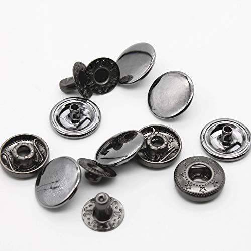 Raydodo 12 Set Leather Snap Fasteners Kit, 15mm Metal Snap Buttons Kit Press Studs with 4 Install Tools, Rivets and Snaps for Clothing, Jeans, Jackets, Bracelets, Bags (Black) - Image 5