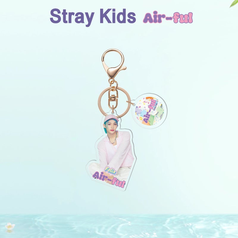 Straykids Acrylic Keychain "Air-Ful" Double-Sided Key Ring Bag Pendant Star Peripheral - Image 1