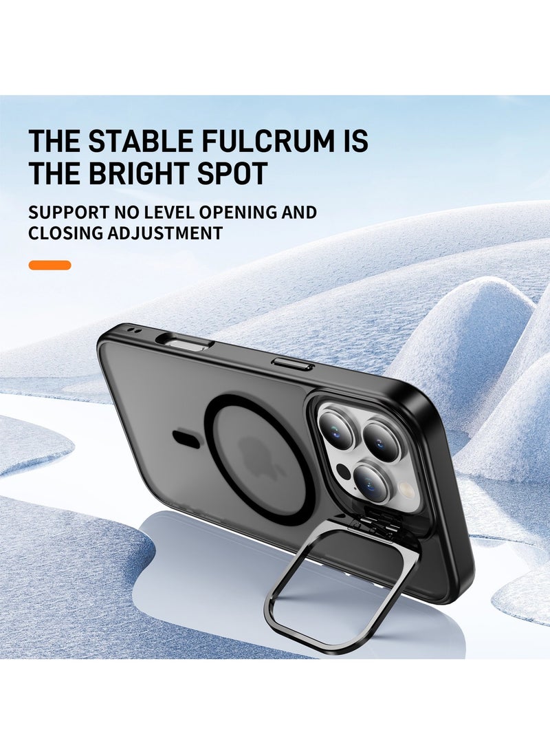 TEAM LUXURY - iPhone 16 Pro Protective Case, Compatible With MagSafe Built-in Stand iPhone Protective Case Scratch Resistant Back Case Classic Series Transparent - Image 1