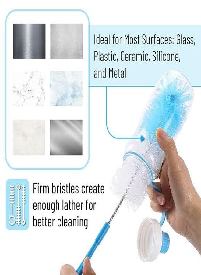 Bottle Cleaning Brush | Long Handle Scrubber with Stiff Bristles | Deep Clean for Water Bottles, Baby Bottles, Thermos, Travel Mugs & Narrow Neck Containers(Design - 7)(Pack - 2) - Image 3