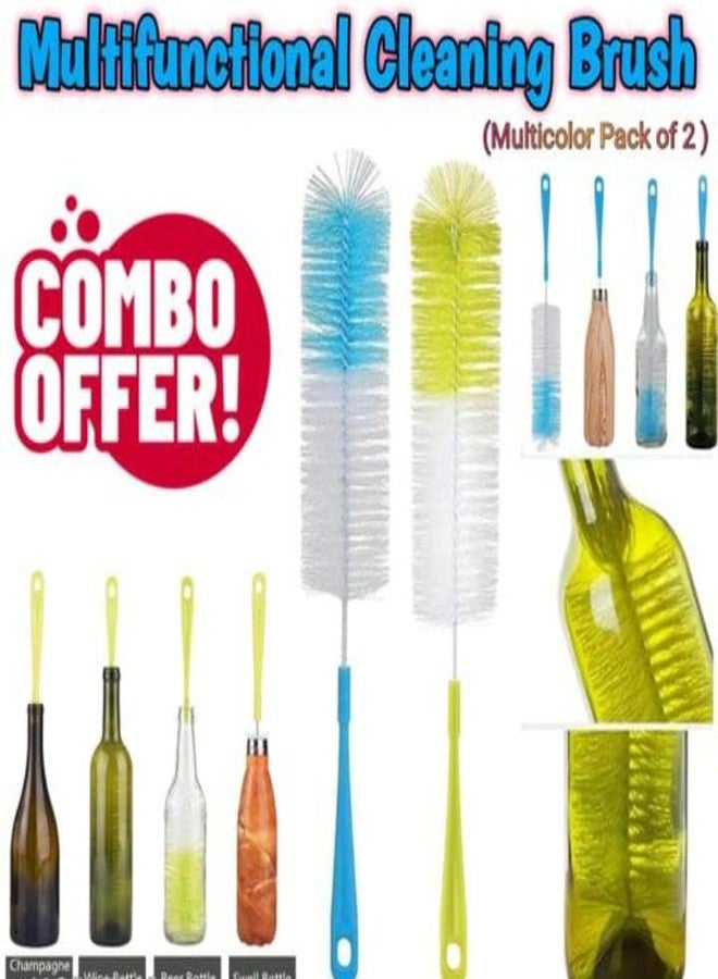 Bottle Cleaning Brush | Long Handle Scrubber with Stiff Bristles | Deep Clean for Water Bottles, Baby Bottles, Thermos, Travel Mugs & Narrow Neck Containers(Design - 7)(Pack - 2) - Image 2