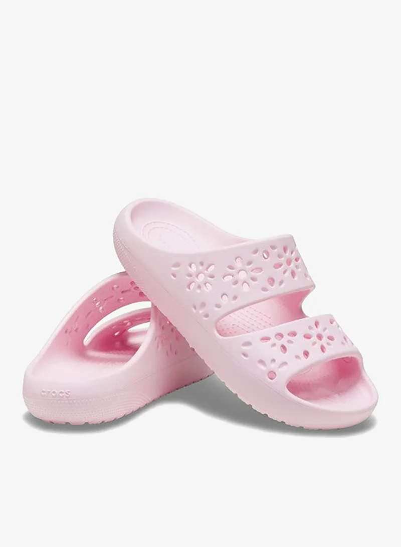 كروكس صندل كلاسيكي بفتحات زهور