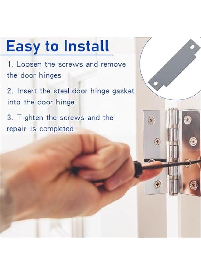 Arabest Door Strike Plate Filler with Screws Carbon Steel Strike Filler Plate T Blank 4-7/8 x 1-1/4 Inch Security Mounting Metal with Hole for Exterior Interior Latch Hardware Replacement (Gray,8 Pcs)  - Image 5