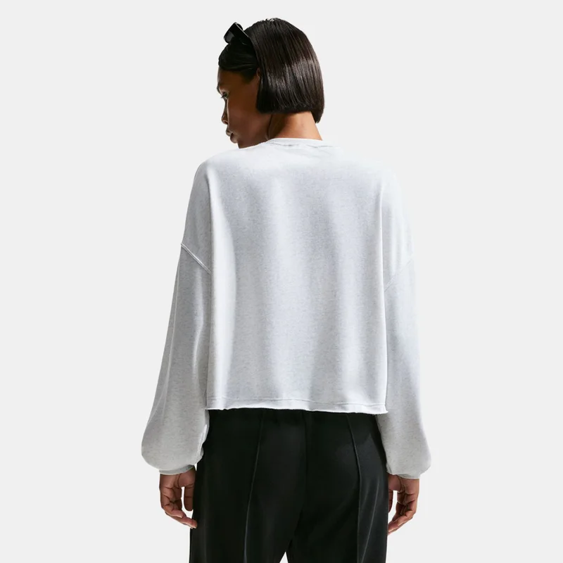 Nike Black Women's Sportswear Chill Terry Sweatshirt for Women | Best Price UAE