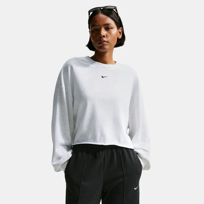 Nike Black Women's Sportswear Chill Terry Sweatshirt for Women | Best Price UAE