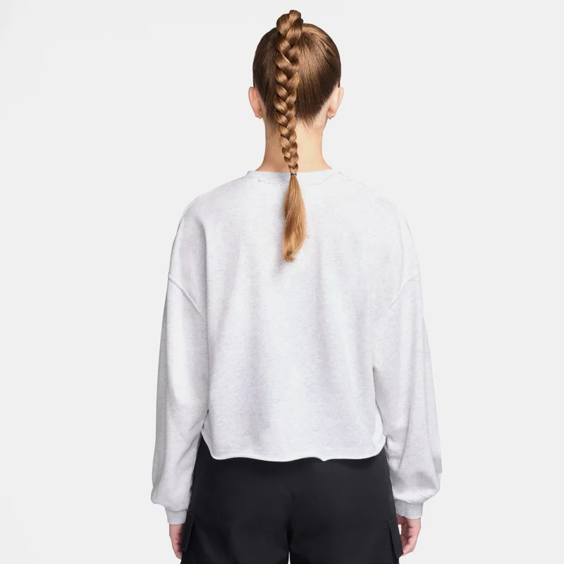 Nike Black Women's Sportswear Chill Terry Sweatshirt for Women | Best Price UAE