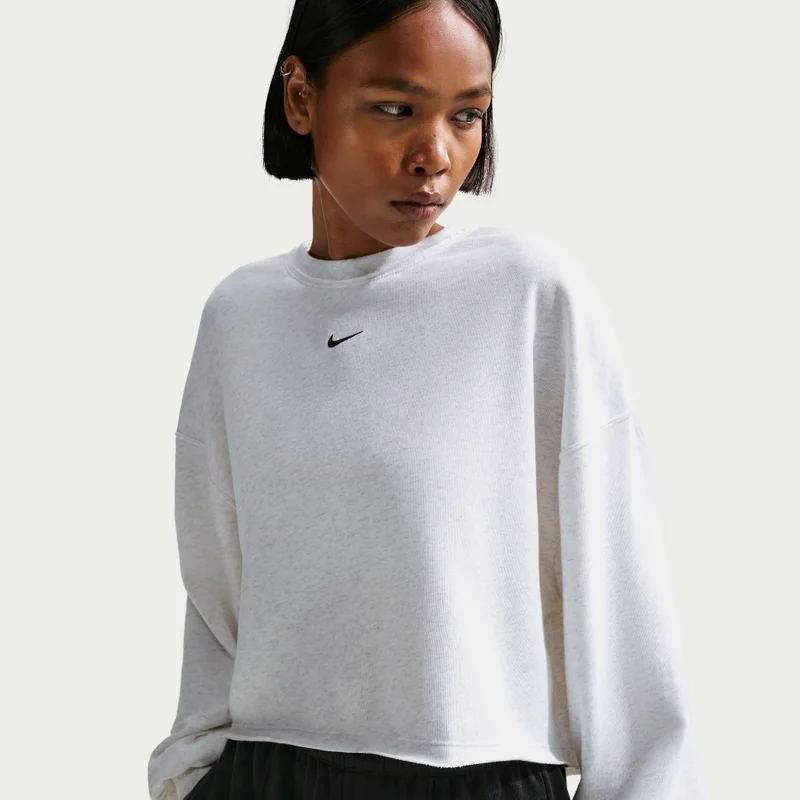 Nike Black Women's Sportswear Chill Terry Sweatshirt for Women | Best Price UAE