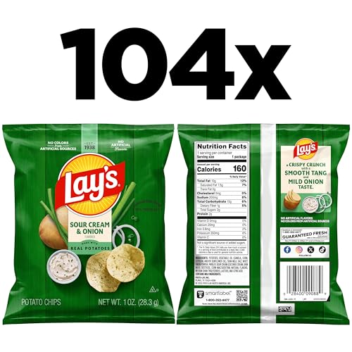 Lay's Lays Potato Chips Sour Cream  Onion 1 Ounce Pack of 104 - Image 5