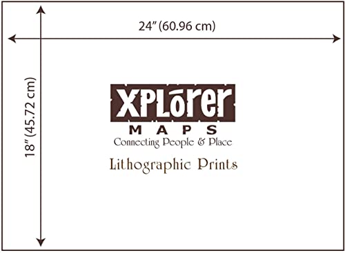 Xplorer Maps North Carolina Hand-Drawn Map – 24x18 Vintage-Style Lithographic Print – Made in USA - Image 4