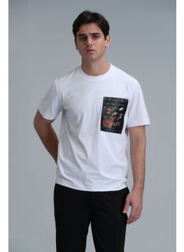 Lufian Men's Exotic Modern Graphic T-Shirt 111020202 White  - Image 3
