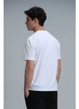 Lufian Men's Exotic Modern Graphic T-Shirt 111020202 White  - Image 4