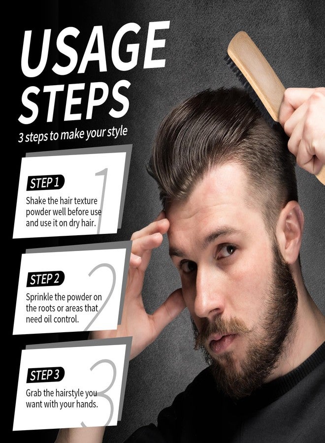 QIUFSSE Hair Styling Powder for Men & Women,Lightweight & Volumizing Hair Texture Powder with Natural Matte Finish,Strong Hold & Long-Lasting polvo texturizador para cabello hombre (2PCS) - Image 5