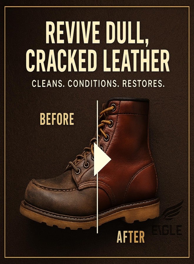 Eagle Mink Oil for Leather Boots - 4-Piece Kit with All-Natural Leather Conditioner and Cleaner 3.52oz, Waterproof Formula to Soften and Restore Shoes, Jackets, Saddles, Gloves, and More - Image 4