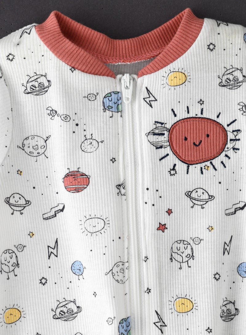 Printed long romper - Image 3