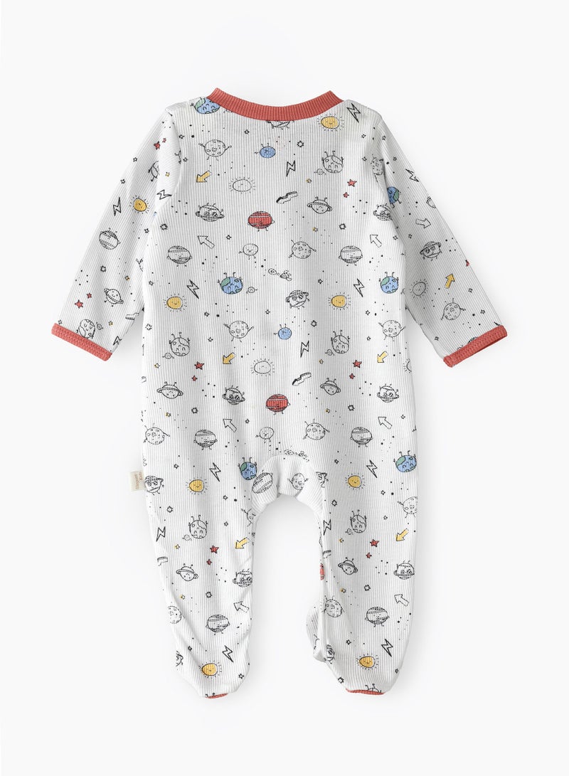 Printed long romper - Image 2