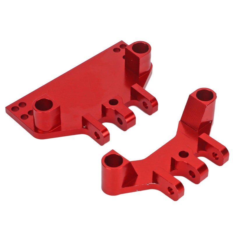 Red Aluminum Alloy RC Servo Mount Sturdy Metal Steering Gear Bracket - Direct Replacement with Mounting Screws for 1/12 MN86 Series RC Car Upgrade - Image 2