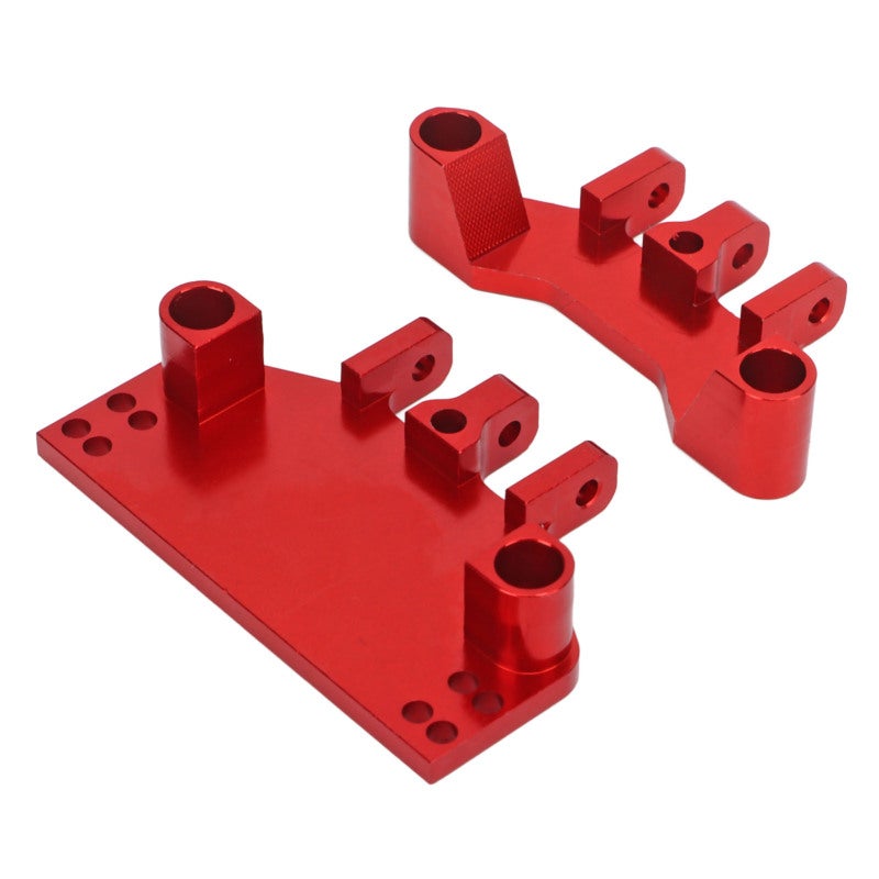 Red Aluminum Alloy RC Servo Mount Sturdy Metal Steering Gear Bracket - Direct Replacement with Mounting Screws for 1/12 MN86 Series RC Car Upgrade - Image 4
