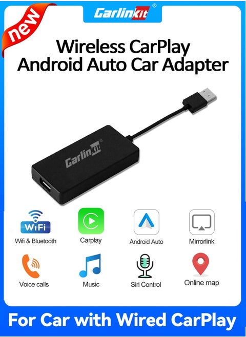 Carlinkit Wired & Wireless CarPlay Android Auto Dongle for Modify Android Screen Car Smart Link