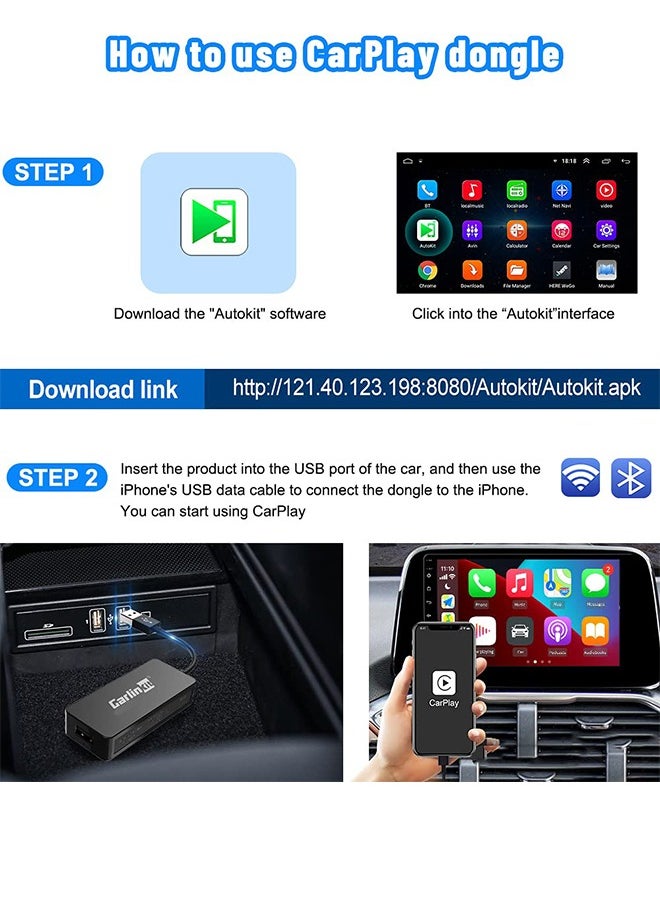 Carlinkit - Carlinkit Wired & Wireless CarPlay Android Auto Dongle for Modify Android Screen Car Smart Link - Image 1