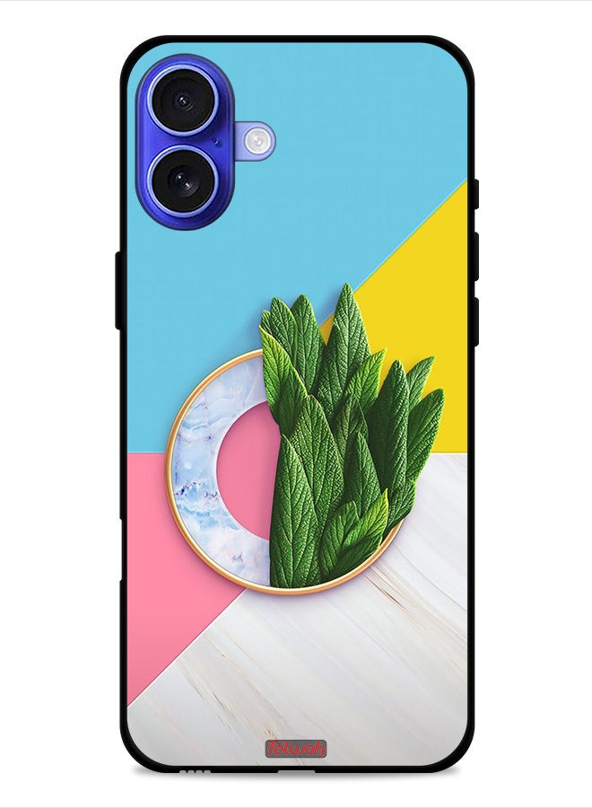 Tolwak Apple iPhone 16 Protective Case Cover Leaves Abstract Pattern - Image 1