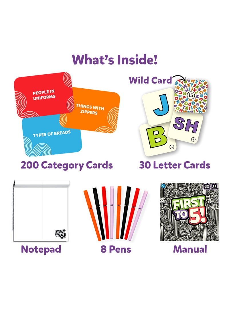 Skillmatics Board & Card Game - First to 5, Category Game with a Twist, Perfect for Parties, Family, Game Night, Quick Thinking, Gifts for Kids, Teens, Adults, Ages 8, 9, 10 & Up, 2-8 Players - Image 4