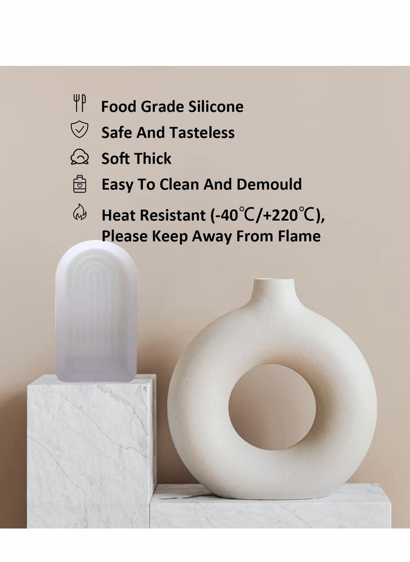 Candle Silicone Mold, Mold Geometric for Soap Tray, Handmade Candle, Lotion Bar, Bath Bomb, Cake, Home Decoration(4 Ring Long, Single-Sided)  - Image 5