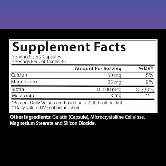 Angry Supplements Hair Envy PM – Nighttime Beauty & Relaxation Formula for Women – with Melatonin, Biotin, Calcium & Magnesium – Supports Hair Health & Restful Nights – 60 Capsules (1-Bottle) - Image 2