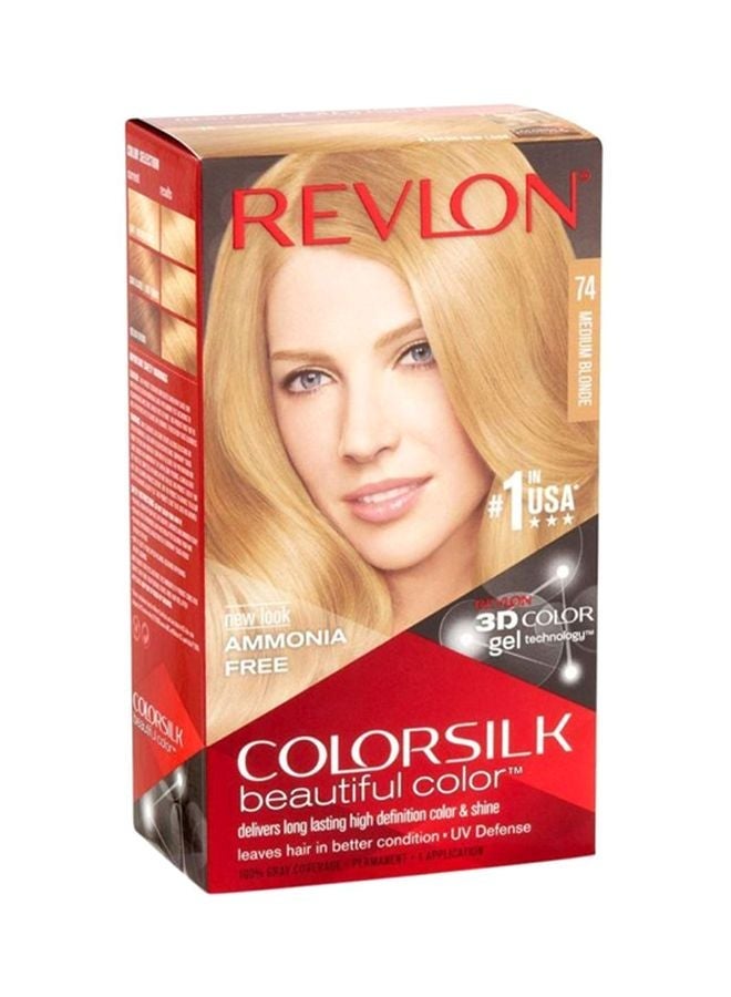 Revlon 3D Colorsilk Hair Colour 74 Medium Blonde