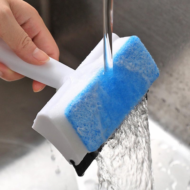 4pcs Window Cleaning Wiper and Glass Squeegee Set 2-in-1 Scrubber with Handle Water Scraper for Bathroom Tiles and Home Window Washing - Image 3