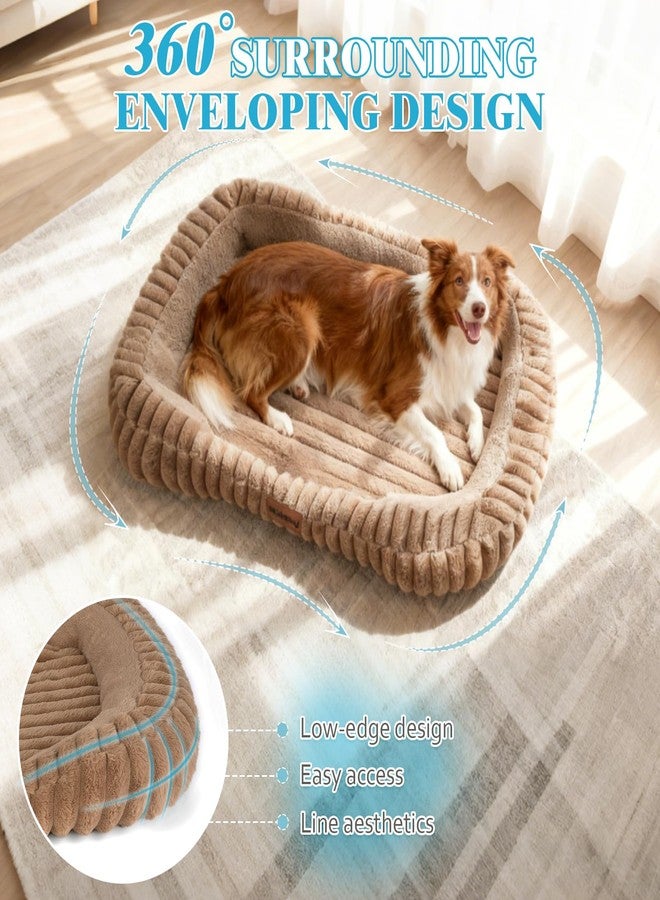 KISIMUY Orthopedic Dog Bed, Washable Soft Furry Dog Beds Extra Large Dog - Image 4