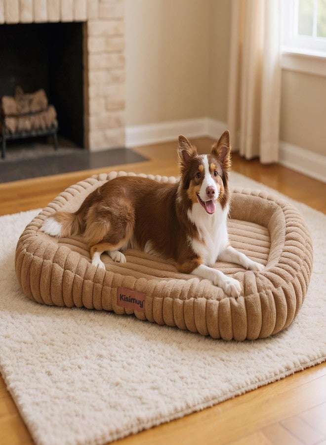 KISIMUY Orthopedic Dog Bed, Washable Soft Furry Dog Beds Extra Large Dog - Image 1