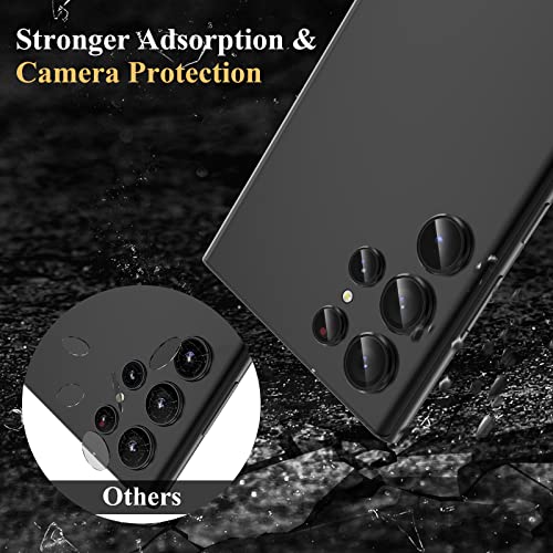 YWXTW for Samsung Galaxy S23 Ultra Camera Lens Protector, Tempered Glass Camera Screen Protector Individual Metal Ring Lens Cover for Galaxy S23 Ultra Accessories, 1 Set - Image 4