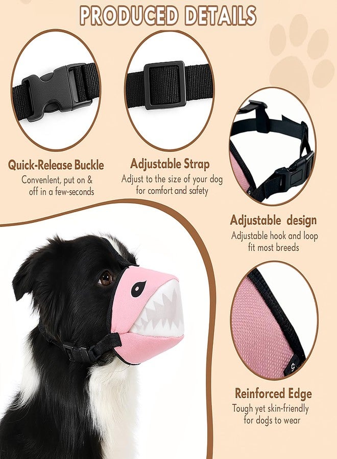 Colenumone Dog Muzzle Shark Design – Mesh Soft Muzzle for Small Medium Large Sized Dogs, Adjustable for No Bark, BitingScavenging, Licking & Chewing(Blue-L) - Image 5