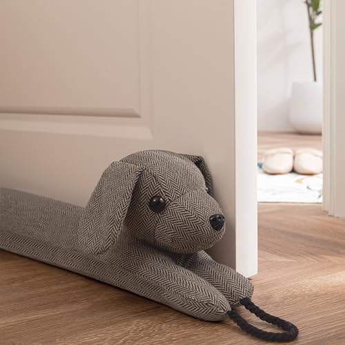 habibee 38 inch Door Draft Stopper for Bottom of Door to Avoid Noise or Cold Air, Decorative Dog Draft Blocker for Window, Cute Door Draft with Hanging Loops for Sweet Home Decor - Image 3