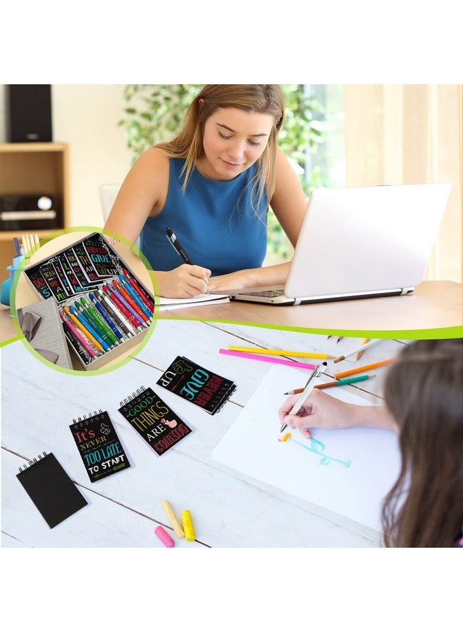 Spiareal Spiareal 24 Pcs Inspirational Gifts Set Motivational Pens Notebooks Spiral Notepads Quotes Journal Ballpoint for Women Nurse Office Supplies (Motivational)  - Image 3