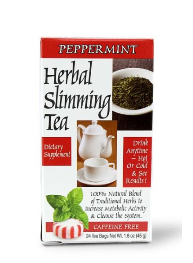 القرن الحادي والعشرون شاي أعشاب للتنحيف أكياس بالنعناع 24 كيس - Image 1