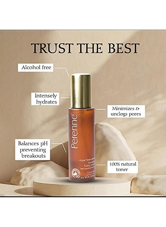 PERENNE Revitalizing Tonic Mist For Skin Hydration Restoration Brightening With Rose Water Green Tea Extracts;Natural Face Mist|Alcoholfree|For Men And Women|All Skin Normal Dry Sensitive Skin(50 Ml) - Image 4