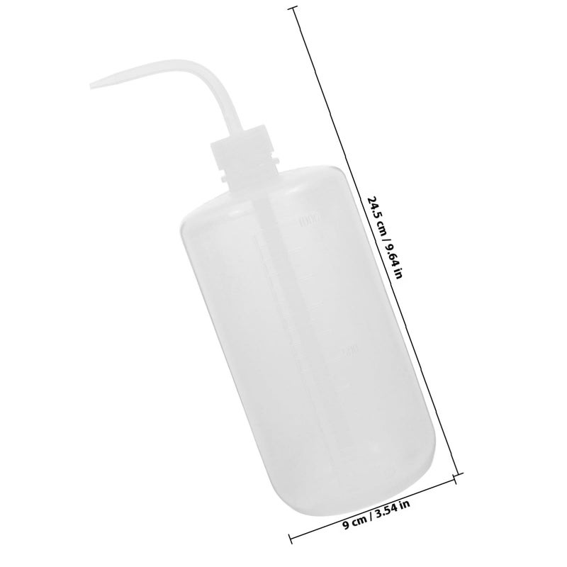2Pcs 1000ml White Plastic Wash Squeeze Bottles Narrow Spout for Lab Plant Watering - Image 3