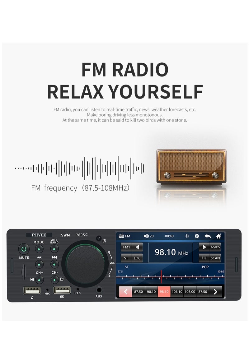 SWM - Car MP5 Player 4 inch Touch Screen Version Dual USB Smart Bluetooth Radio Car Audio - Image 1