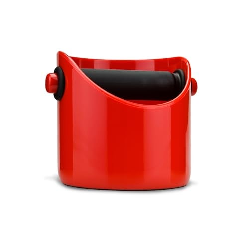 Dreamfarm Grindenstin Sturdy Compact Modern SpaceSaving Espresso Coffee Grind Knock Box Red